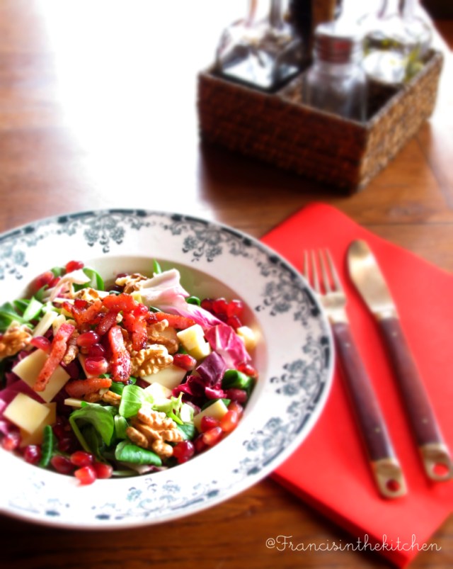 Insalata Mele Pancetta noci